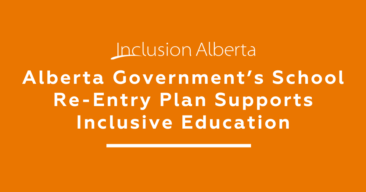 Alberta Government school re-entry plan supports inclusive education