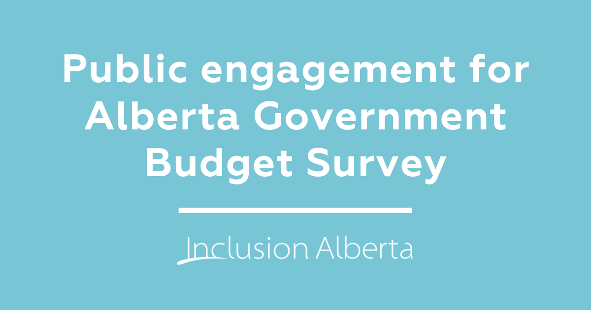 Public engagement for Alberta government budget survey