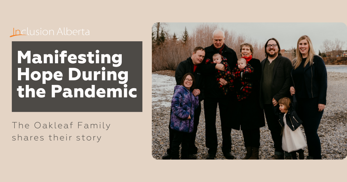 Manifesting hope during the pandemic. The Oakleaf Family shares their story. The family is posed on a rocky river front on a winter day. Pictured is Jess, Stephen, parents David and Ann, Catherine and her husband Kevin and their three small children.